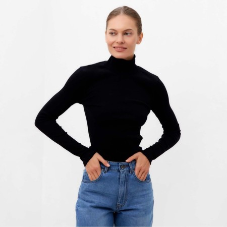Female turtleneck, black color, size 42 (s)