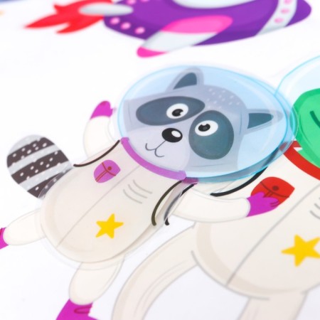 Sticker Plastic Interior 3D "Cosmonauts Beast" 50x32 cm-1