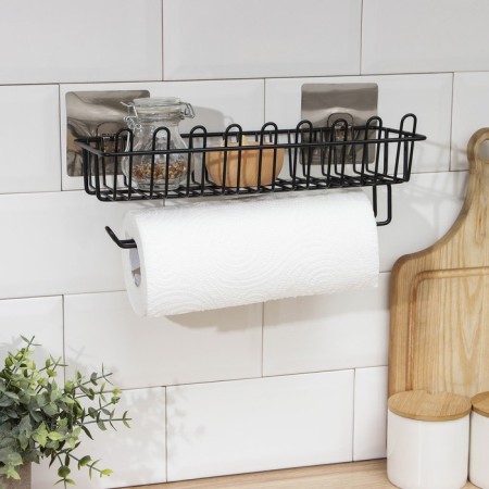 A shelf for lips and detergent, with a holder for towels, for Velcro, black color-2