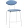 Metal Coom Coum Coum Metal/Velur, White/Blue 47x54x95 cm