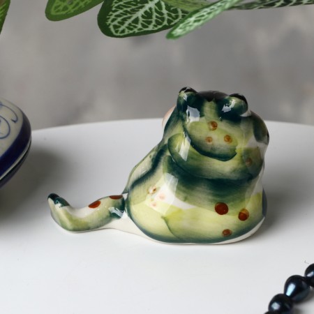 Souvenir toad, gzhel, color, 5.5x8 cm-2