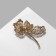 Brooch "Flower" with a pearl core, color in gold
