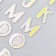 Plastic sticker "English alphabet and numbers. Overflow" 31x14 cm
