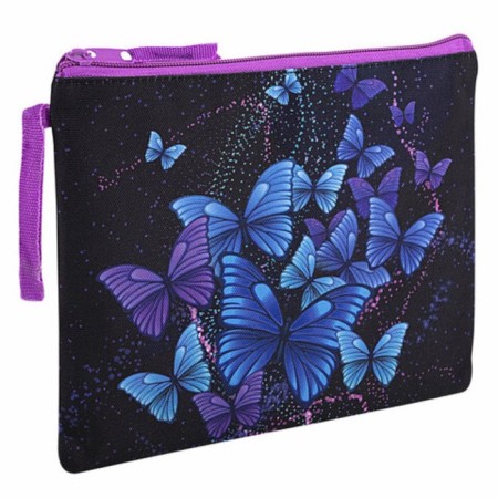 Brauberg A5 notebook folder, 1 compartment, polyester, on a zipper, with a pen, Fly Aways, 271499