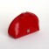 Cosmetic bag at the zipper textura, red color