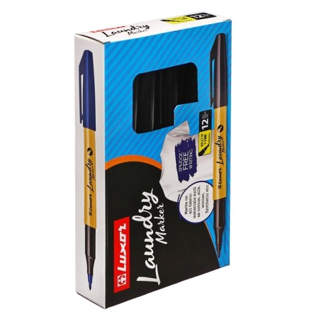 Permanent marker for fabric, laundry 1-2 mm Luxor "Laundry", bullet, black-3
