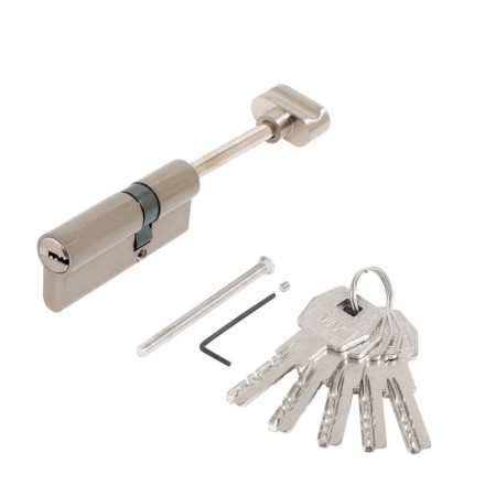 Cylinder mechanism Max Standard, 75 mm (45x30S), 5 keys, key/rod, matte nickel