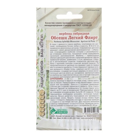 Verbena Flowers Hybrid "Obsash Light flirt", 8 pcs-1