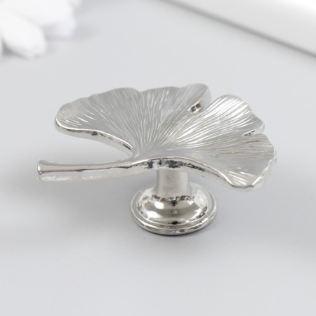 Pen for the casket metal "sheet fan" silver 5x5.4 cm-1