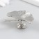 Pen for the casket metal "sheet fan" silver 5x5.4 cm