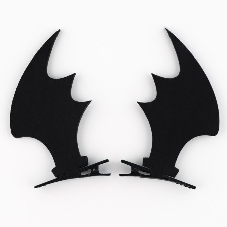 Hairpins for hair ears "Wings", black, 2 pcs, 11 x 12 cm-3