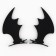 Hairpins for hair ears "Wings", black, 2 pcs, 11 x 12 cm