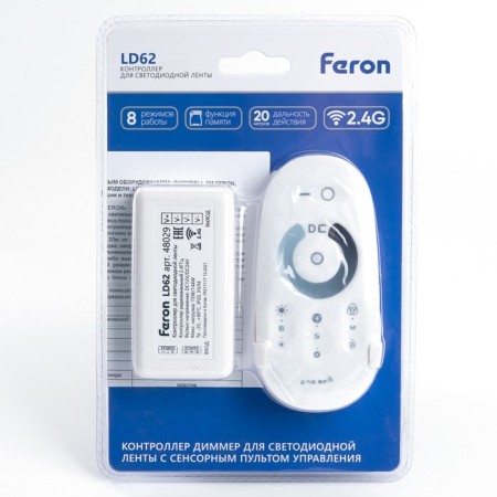 Dimmer controller for LED tape with p/y white, 12-24V, LD62-6