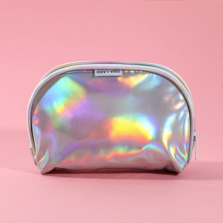 Cosmetic bag-trapping "in the spotlight", holographic PVC, 20 x 13 cm-4