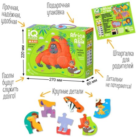 IQ Puzzle Floor "Africa and Asia", 3+-1