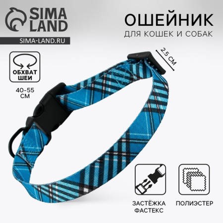 Collar "gentleman", fastener - fastx, 2.5 cm, 40-55 cm