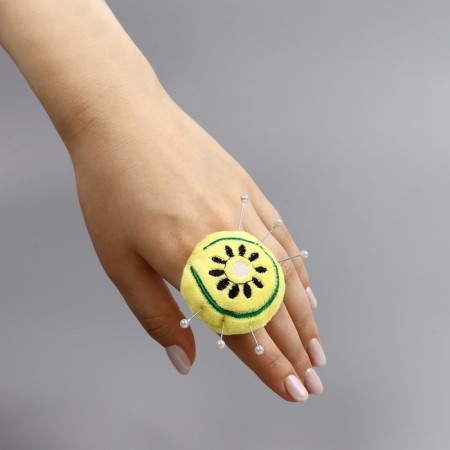 The needle-ring "Lemon", 5 × 4.5 × 4 cm, yellow color-3