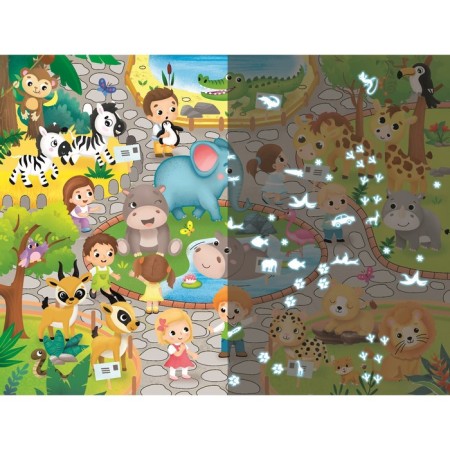 Puzzle with a flashlight "Funny Zoo", 88 details-7