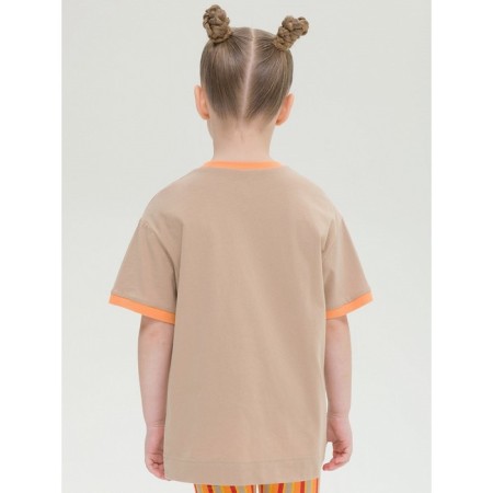 T -shirt for girls, height 98 cm, sandy color-2