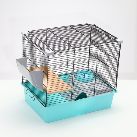 Cage for chinchilla "Pijon" No. 19, collapsible, 58 x 40 x 49, turquoise-1
