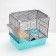 Cage for chinchilla "Pijon" No. 19, collapsible, 58 x 40 x 49, turquoise