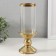 Ceramics candlestick, glass on 1 candle "Illusion. Zebra" d = 7.5 cm gold 9x9x24 cm