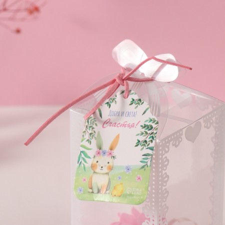 Set gift "Bunny in the dress" soap pink roses 5 pcs, dew 7x7x12 cm-4