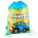 Sanding set in a backpack, blue tractor, rake, scoop, 3 molds, bucket 1 liter