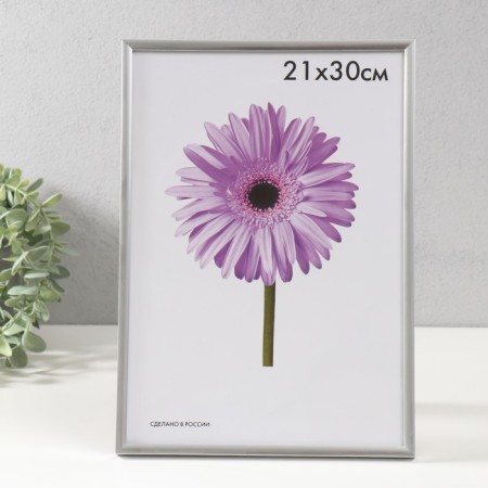 Photo frame plastic LIDA 21x30 cm silver