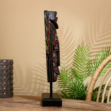 Mask "Miracle" on the stand, Albezia 15x10x43 cm-3