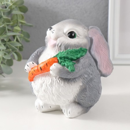 The piggy bank "Rabbit with carrots", 12 cm-4