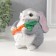 The piggy bank "Rabbit with carrots", 12 cm