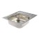 Kitchen sink "Vladiks", cut, with a siphon, 58x48 cm, left, stainless steel 0.6 mm