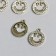 Decor for creativity metal, rhinestones "Smiley" gold 1.5x1.8 cm