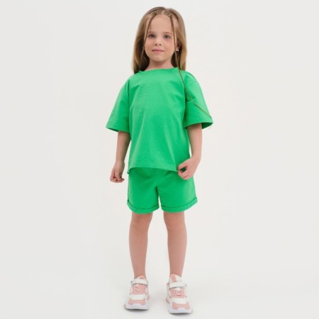 Kit for children (T-shirt, shorts) KAFTAN "BASIC Line" size 30 (98-104), green color-1