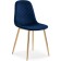 Stol on a metal frame DABL Metal/velor, gold/blue 45x51x86 cm