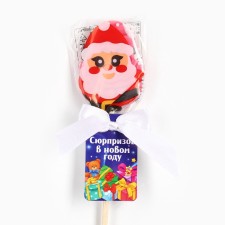 Lolling on a wand in the form of Santa Claus 