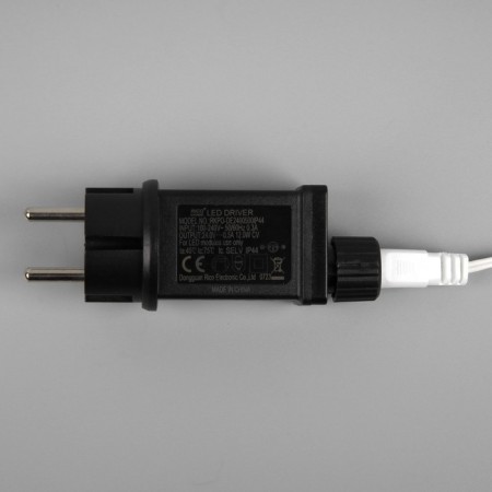 Garland “thread” 10 m, IP44, UMS, white thread, 100 LED, white glow, flickering all LEDs, 24 V-4