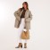 Women's bag-bag on a magnet, cosmetic bag, beige color