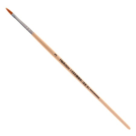 Nylon pile brush, flat, No. 3, wood handle