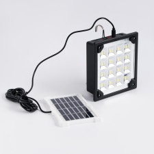 Camping battery flashlight, 20 watts, 1200 mAh, 32 smd, 3 modes, solar battery