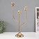 Summary Metal for 3 candles "Flower itself" d = 2 cm gold 16x9x36 cm