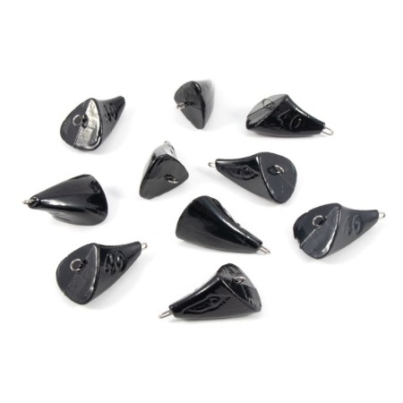 Cargo bullet-excentric stained collapsible Yaman 10 pcs., 40 g, black