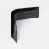 Male purse without fastener, department for bills, for maps, for coins, black color