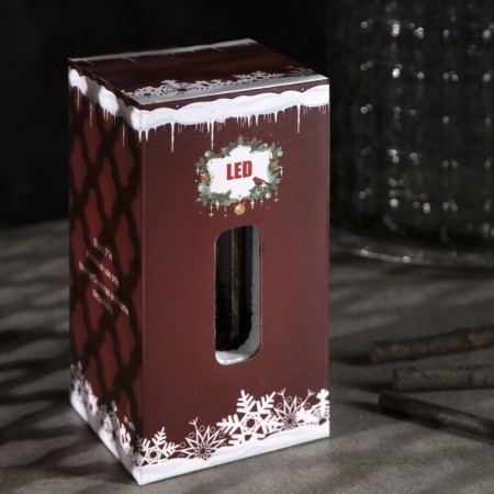 LED figure "Christmas tree in the rotunda" 6.3 × 14 × 6.3 cm, plastic, sparkles, batteries AG13x3, glow warm white-3
