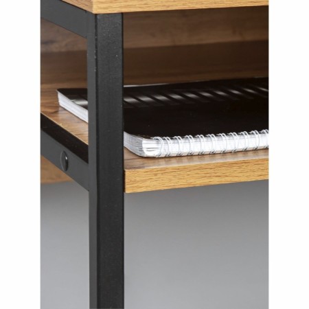 Written table Frame New, 800 × 510 × 760 mm, with a box and shelf, oak vanan / ferrous metal-2
