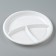 Disposable plate "3-secto" white, diameter 210 mm