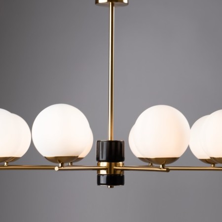 Suspended lamp Freya Fr5230PL-08BS Marble, 810x810x560 mm, E27, 8x60W, brass color-16