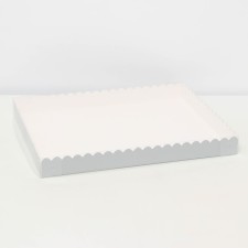 Box for cookies, silver, 23.5 x 30 x 3 cm