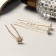 Hair hairpin "Pearl Astra" gold